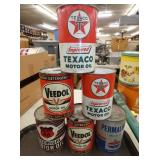 TEXACO, PHILLIPS, VEEDOL CANS
