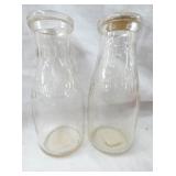 EMB. FAIR FOX FARMS MILK BOTTLES
