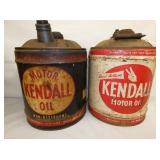 5G. KENDALL MOTOR OIL CANS