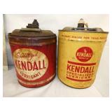 5G. KENDALL MOTOR OIL CANS