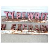 VIWE 3 TYPEWRITER EXCHANGE 2PC. SIGN