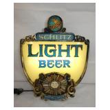 17X22 EMB. SCHLITZ LIGHT BEER LIGHTUP