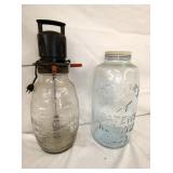 EMB. MASONS JAR, EMB. GEM DANDY CHURN