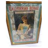 25X33 FRAMED CA BORAX ADVER