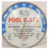 12IN POOL RULES THERMOMETER
