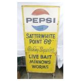 EMB. PEPSI SIDEWALK BAIT SIGN