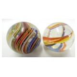 RARE 1 3/4IN HANDMADE SWIRL MARBLES