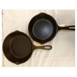 VARIOUS CAST IRON PANS