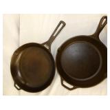 VARIOUS CAST IRON PANS
