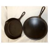 VARIOUS CAST IRON PANS