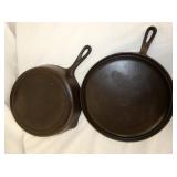 VARIOUS CAST IRON PANS