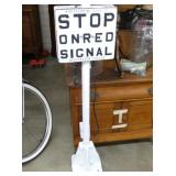 VIEW 4 CLOSEUP BASE RR POLE SIGN