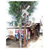 CAT EYE RR CROSSING SIGN