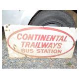 PORC. CONTINENTAL TRAILWAYS SIGN