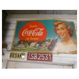 COKE CARDBOARD SIGN