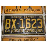 1961 NC LIC. TAGS