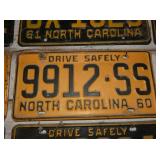 1960 NC LIC. TAGS