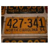 1954 NC LIC. TAGS