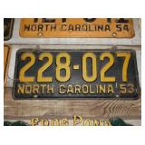 1953 NC LIC. TAGS
