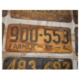 1942 NC LIC. FARMER TAGS