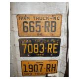 64,65,66 NC LIC. TAGS