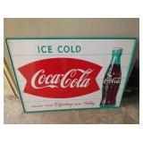 ICE COLD COKE FISHTAIL SIGN