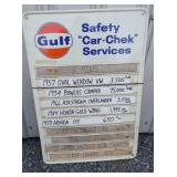 GULF MENU SIGN