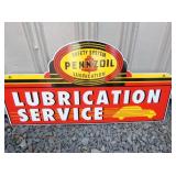 PORC. PENNZOIL LUBRICATION SERVICE SIGN