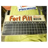 DS FORT PITT BEER SIGN SCOREBOARD