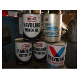 VARIOUS CANS OIL