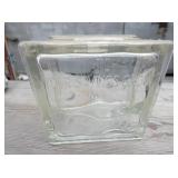 EMB. GLASS BANK 6X6