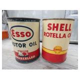 SHELL & ESSO 1QT CANS