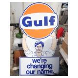 DIE CUT GULF SIGN