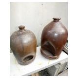 EARLY STONEWARE CHICKEN WATERERS