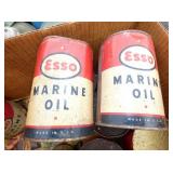 ESSO MARINE OIL CANS