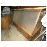 OAK SLANT FRONT SHOWCASE