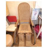 EARLY WICKER WHEELCHAIR