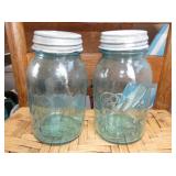 BLUE FRUIT JARS