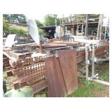 METAL SHELVING 42W X 24FT. LONG