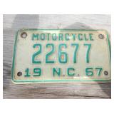 1967 TAG W/ MOTORCYCLE ON IT