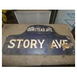 PORC. STORY AVE STREET SIGN