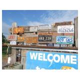 VARIOUS LIC. TAGS, SIGNS