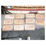 COLLECTION NUMEROUS MOTORCYCLE TAGS