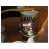 SERVICE MOTOR OIL CANS