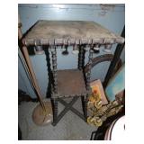 FOLK ART SPOOL TABLE