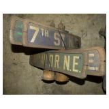 PORC. DOUBLE SIDED STREET SIGN