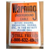 SEV. WARNING CABLE SIGNS