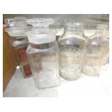 EARLY EMB. STORE JARS