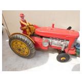 EARLY TOY TRACTOR W/ FARMER