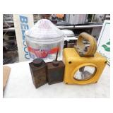 LANTERN, TINS, STORE JAR